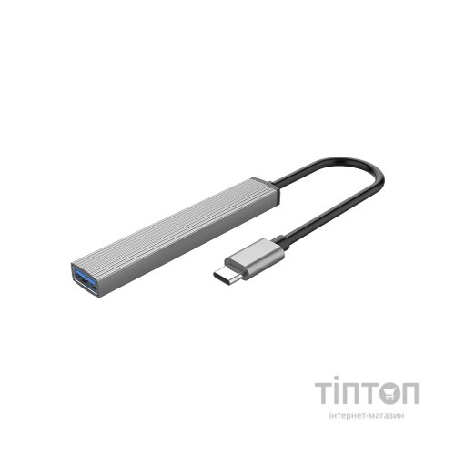 Концентратор Orico Type-C to USB3.0, 2xUSB2.0, TF (AH-12F-GY-BP) (CA913541)