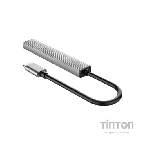 Концентратор Orico Type-C to USB3.0, 2xUSB2.0, TF (AH-12F-GY-BP) (CA913541)