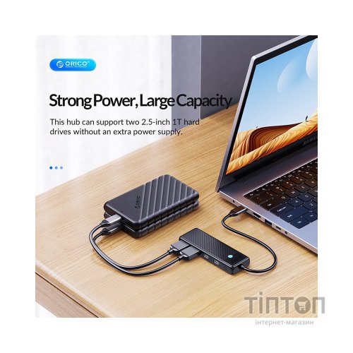 Концентратор Orico USB-C to 2xUSB-C + 2xUSB3.0 (CA914210)