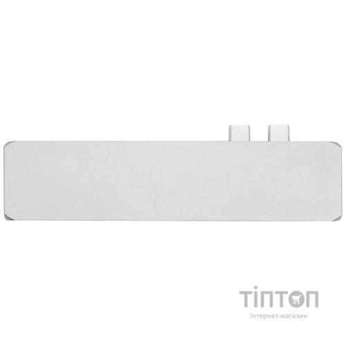 Концентратор PowerPlant Type-C - HDMI 4K, USB 3.0, USB Type-C, SD, microSD (CA911684)