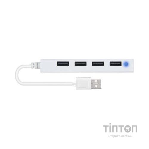 Концентратор Speedlink SNAPPY SLIM USB Hub, 4-Port, USB 2.0, Passive, White (SL-140000-WE)