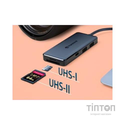 Концентратор Transcend Type-C HUB 6 ports microSD/SD Black (TS-HUB5C)
