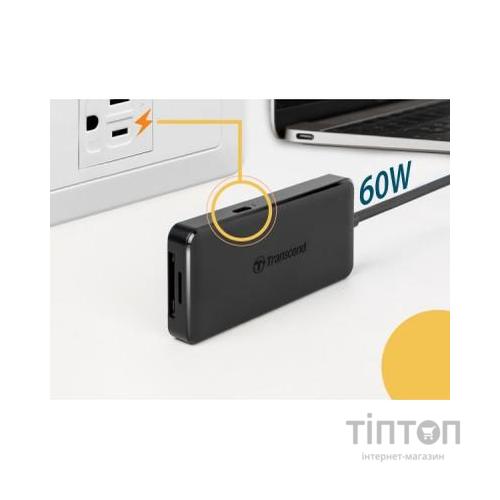 Концентратор Transcend Type-C HUB 6 ports microSD/SD Black (TS-HUB5C)