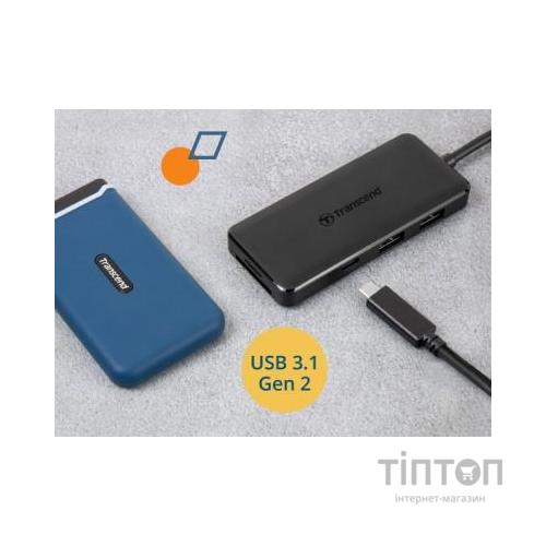 Концентратор Transcend Type-C HUB 6 ports microSD/SD Black (TS-HUB5C)