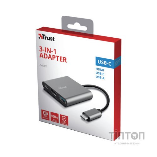 Концентратор Trust Dalyx 3-in-1 Multiport USB-C (23772)
