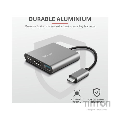 Концентратор Trust Dalyx 3-in-1 Multiport USB-C (23772)