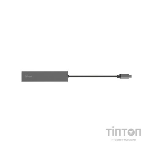Концентратор Trust HALYX FAST 3USB+CARD READER USB-C ALUMINIUM (24191_TRUST)