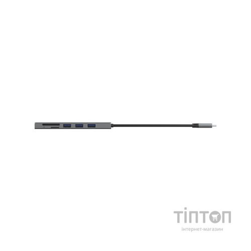 Концентратор Trust HALYX FAST 3USB+CARD READER USB-C ALUMINIUM (24191_TRUST)