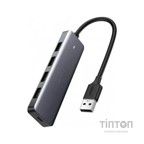 Концентратор Ugreen 4-port 0.15m USB 3.0 Active Metal Plated Shell Ultra Slim CM (50985)