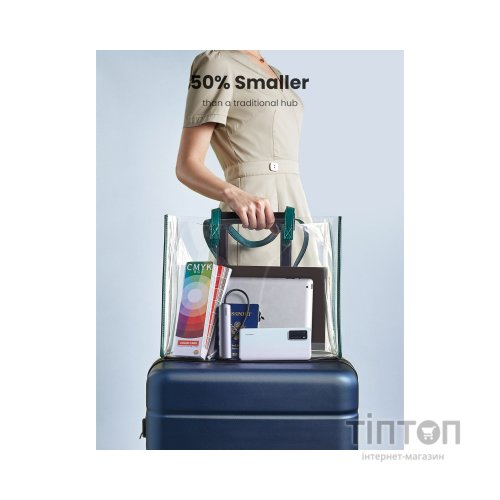 Концентратор Ugreen USB3.0 Type-C to HDMI 4K30Hz/USB 3.0x2/RJ45/PD CM418 (10919)