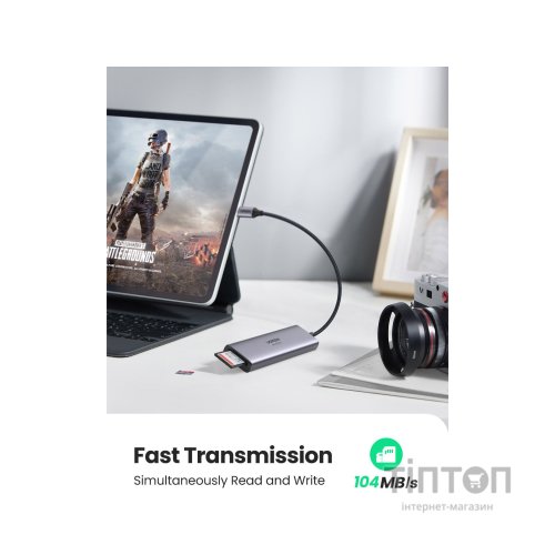 Концентратор Ugreen USB3.1 Type-C to HDMI 4K60Hz/USB 3.0х2/SD/TF/PD 100W 5-in-1 CM511 (60383)