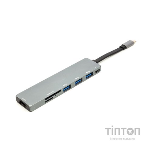 Концентратор USB 3.1 Type-C to USB Hub, HDMI, Card Reader (SD, micro SD) PowerPlant (CA912094)
