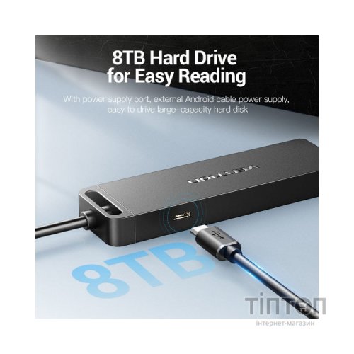 Концентратор Vention USB 2.0 to 4xUSB 2.0 black (CHMBB)