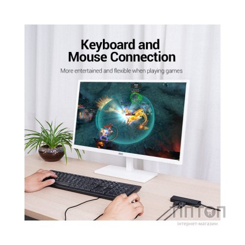 Концентратор Vention USB 2.0 to 4xUSB 2.0 black (CHMBB)