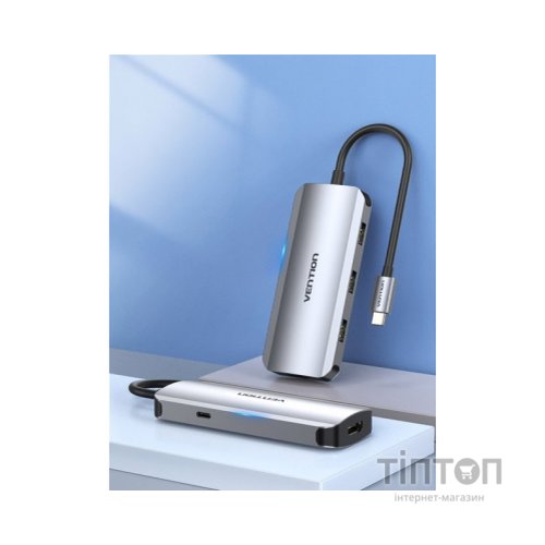 Концентратор Vention USB3.1 Type-C --> HDMI/USB 3.0x3/PD 100W Hub 5-in-1 (TODHB)