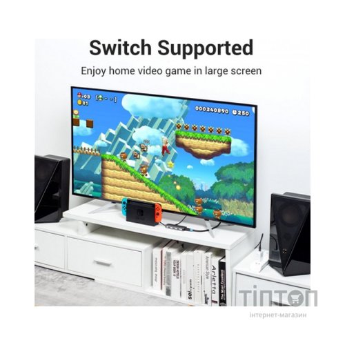 Концентратор Vention USB3.1 Type-C --> HDMI/USB 3.0x3/PD 100W Hub 5-in-1 (TODHB)