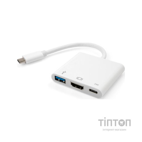 Концентратор Vinga Type-C to HDMI+USB3.0+Type-C PD (VCPATC2HDMIUSBPDWH)