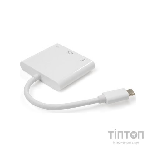 Концентратор Vinga Type-C to HDMI+USB3.0+Type-C PD (VCPATC2HDMIUSBPDWH)