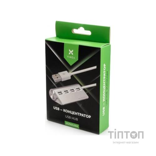 Концентратор Vinga USB 2.0 to 4*USB2.0 metal (VCPH2USB4)
