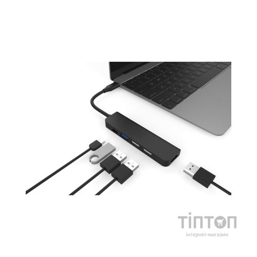 Концентратор XoKo AC-405 Type-C to HDMI+USB 3.0+USB 2.0+Type-C (XK-AC-405)