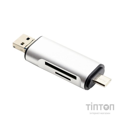 Концентратор XoKo AC-440 Type-C USB 3.0 and MicroUSB/SD Card Reader (XK-AС-440)