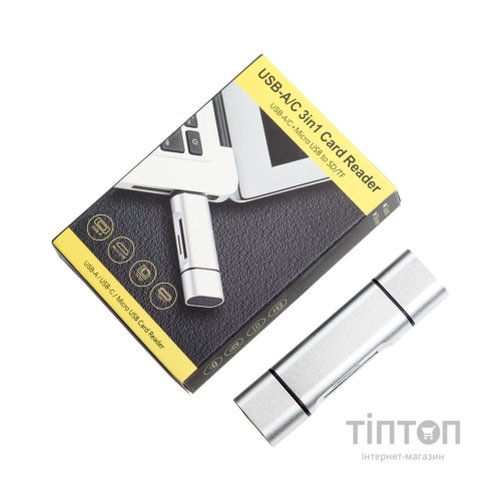 Концентратор XoKo AC-440 Type-C USB 3.0 and MicroUSB/SD Card Reader (XK-AС-440)