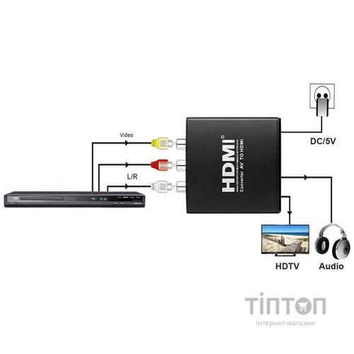 Конвертор AV to HDMI (HDCAV01) PowerPlant (CA911479)