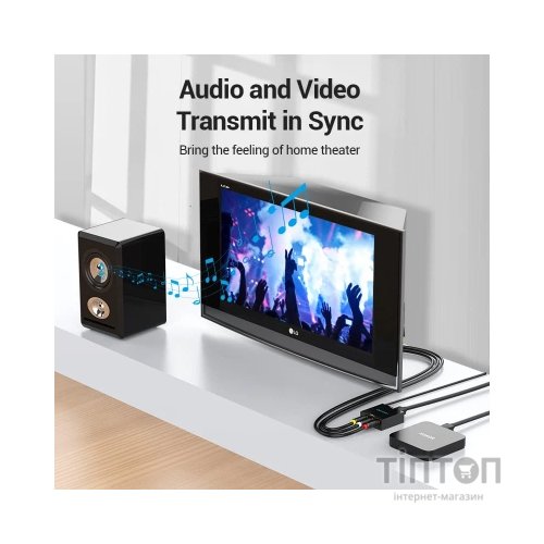 Конвертор HDMI to RCA Metal Type black Vention (AEEB0)
