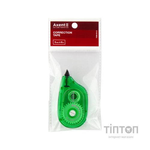Коректор Axent стрічковий 5мм х 6м зелений (7009-04-A)