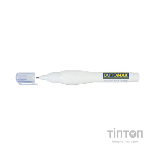 Коректор Buromax ручка 10 мл, спиртова основа, металевий наконечник (BM.1036)