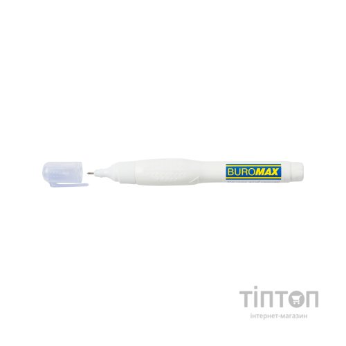 Коректор Buromax ручка 12 мл , спиртова основа, металевий наконечник (BM.1034)