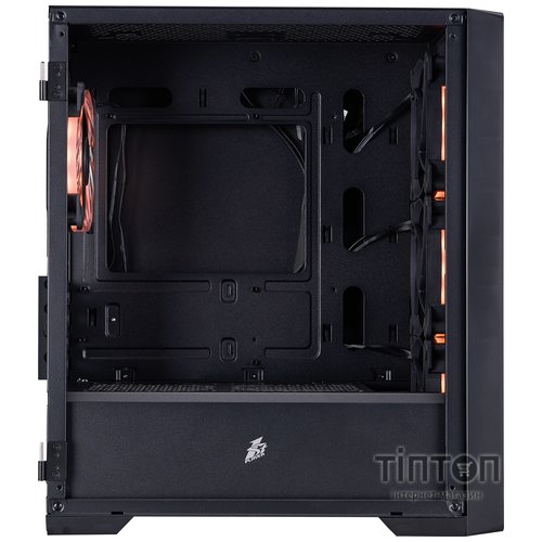 Корпус 1stPlayer T4-BK-4FS7 Black