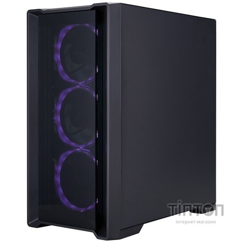 Корпус 1stPlayer T4-G-BK-4FS7 Black