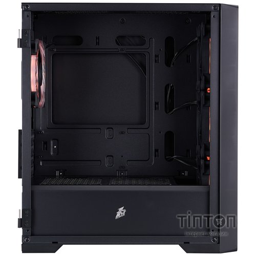 Корпус 1stPlayer T4-G-BK-4FS7 Black