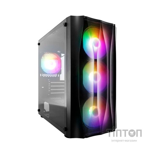 Корпус 1stPlayer X3-M-4F1-BK