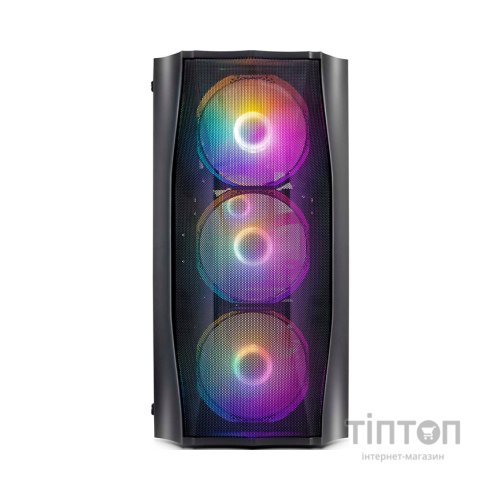 Корпус 1stPlayer X3-M-4F1-BK