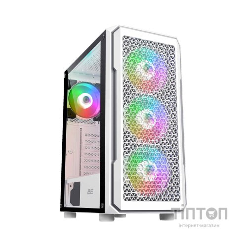 Корпус 2E Gaming Hexagon G338W, без БЖ, 2xUSB 3.0, 1xUSB Type-C, 1x120mm, 3x120mm ARGB, TG Side Panel, AT (2E-G338W)