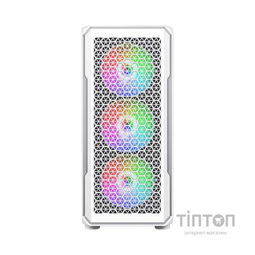 Корпус 2E Gaming Hexagon G338W, без БЖ, 2xUSB 3.0, 1xUSB Type-C, 1x120mm, 3x120mm ARGB, TG Side Panel, AT (2E-G338W)