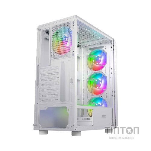 Корпус 2E Gaming Hexagon G338W, без БЖ, 2xUSB 3.0, 1xUSB Type-C, 1x120mm, 3x120mm ARGB, TG Side Panel, AT (2E-G338W)