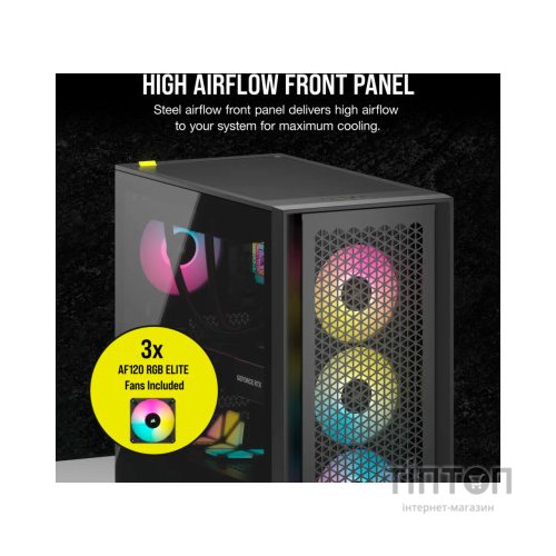 Корпус Corsair iCUE 4000D RGB Airflow Black (CC-9011240-WW)