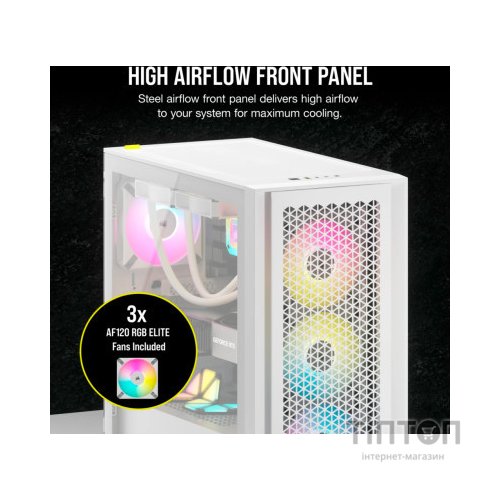 Корпус Corsair iCUE 4000D RGB Airflow White (CC-9011241-WW)