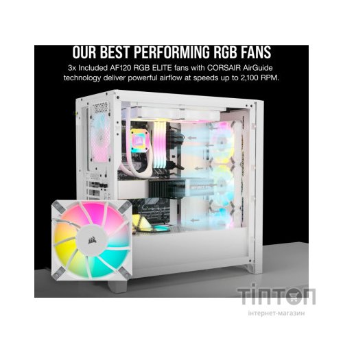 Корпус Corsair iCUE 4000D RGB Airflow White (CC-9011241-WW)