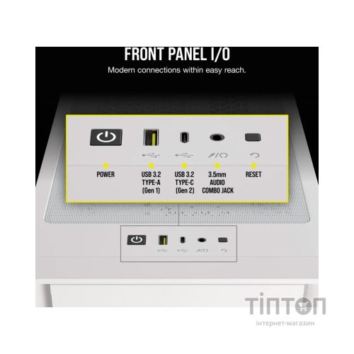 Корпус Corsair iCUE 4000D RGB Airflow White (CC-9011241-WW)