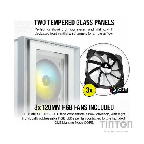 Корпус Corsair iCUE 4000X RGB Tempered Glass White (CC-9011205-WW)