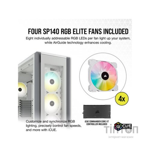 Корпус Corsair iCUE 7000X RGB Tempered Glass White (CC-9011227-WW)