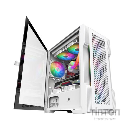 Корпус для ПК 1stPlayer T3-WH-4F1-W