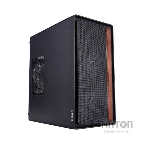 Корпус для ПК 1stPlayer WD1-BK-3F1