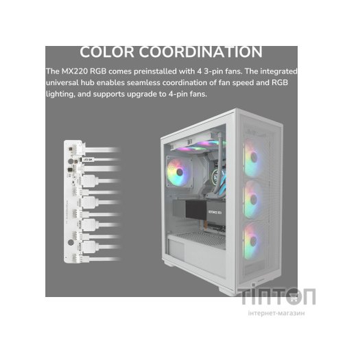 Корпус для ПК Cougar MX160 RGB White