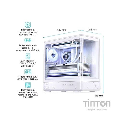 Корпус для ПК JONSBO D200 White