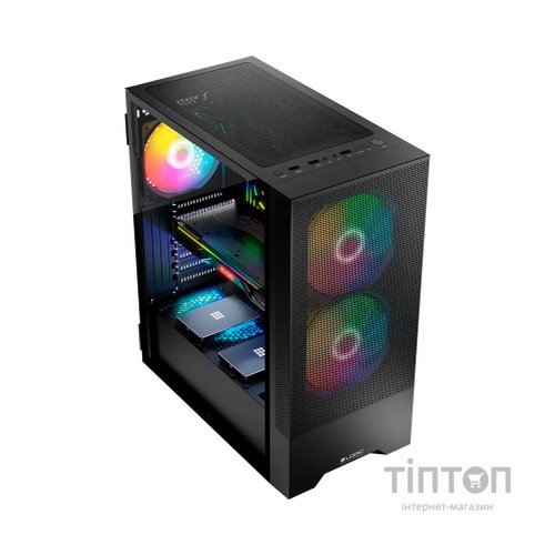 Корпус Logic concept ARYA MESH+GLASS ARGB fans 2x140mm+1x120mm BLACK (AT-ARYA-10-000000-0002)